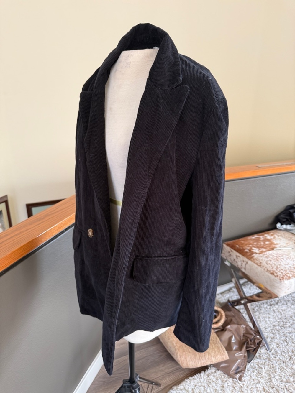 Elan black Corduroy Jacket NWT size small